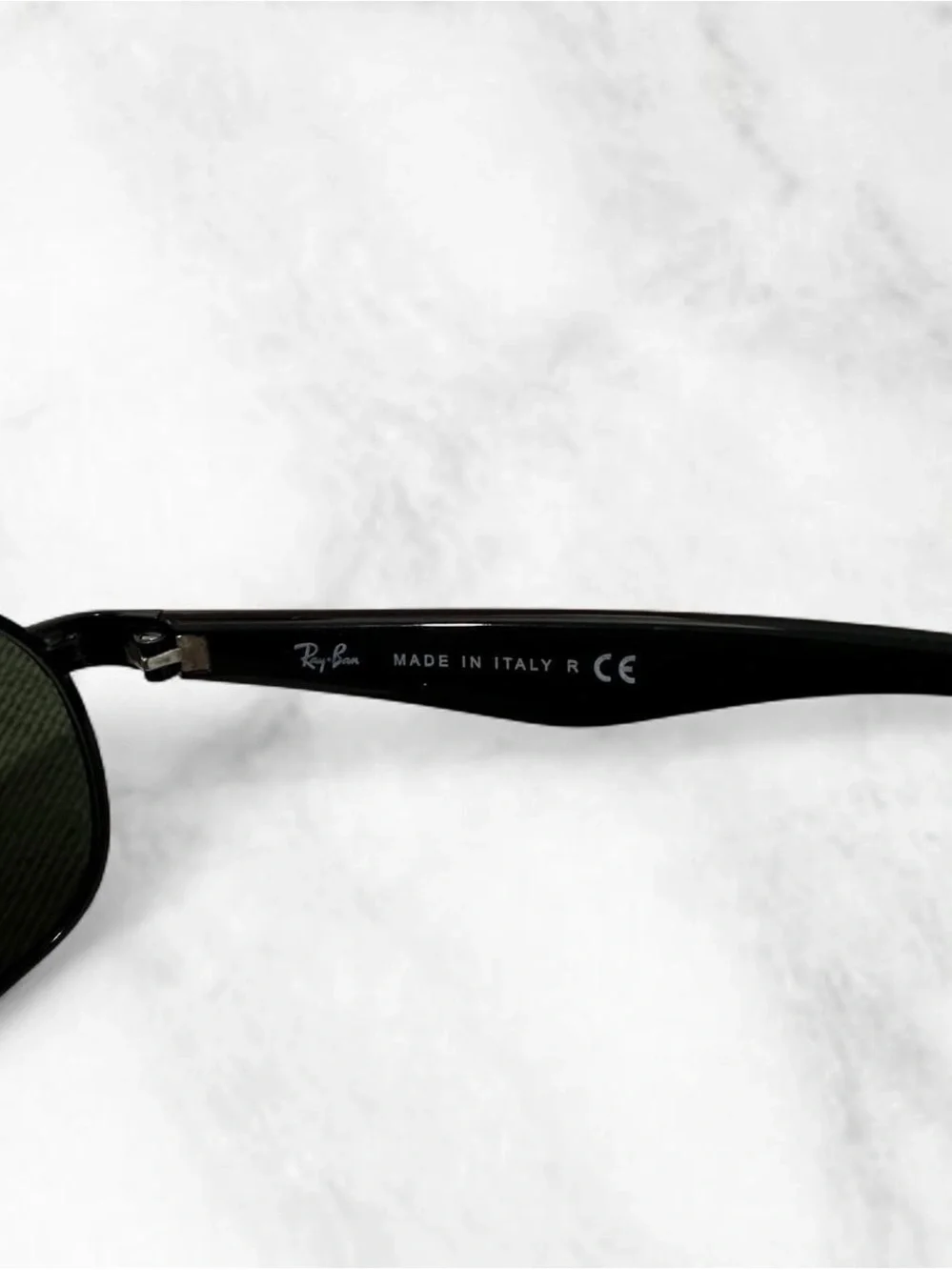 Ray-Ban Black Frame Sunglasses with Classic Green Lenses